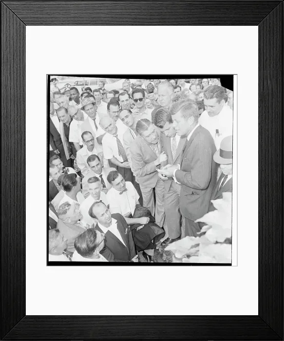 Framed Print : Robert Kennedy Holding His Son Framed Print : Robert Kennedy Holding His Son