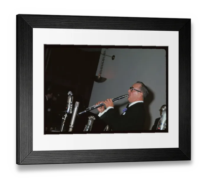 Framed Print : Benny Goodman Playing a Musical Instrument Framed Print : Benny Goodman Playing a Musical Instrument