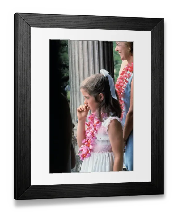 Framed Print : Young Caroline Kennedy Watching Parade While Sucking Her Thumb Framed Print : Young Caroline Kennedy Watching Parade While Sucking Her Thumb