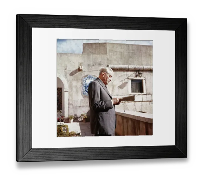 Framed Print : Antonio Salazar reading Newspaper Framed Print : Antonio Salazar reading Newspaper