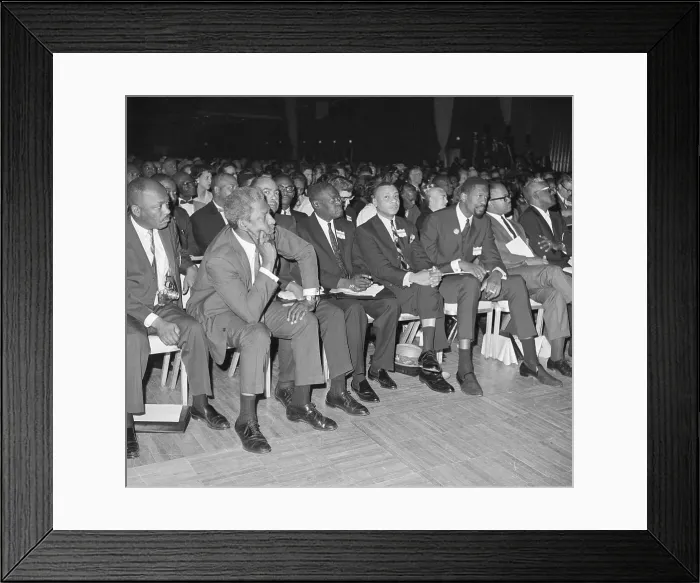 Framed Print : Black Men Seated; Bill Russel, Etc; Conf Framed Print : Black Men Seated; Bill Russel, Etc; Conf