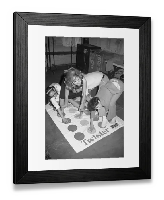 Framed Print : People Playing Twister Framed Print : People Playing Twister