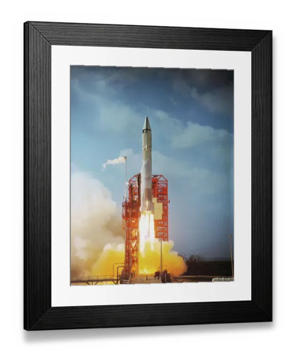 Framed Print : View of Atlas-Centaur Surveyor Blasting Off Framed Print : View of Atlas-Centaur Surveyor Blasting Off