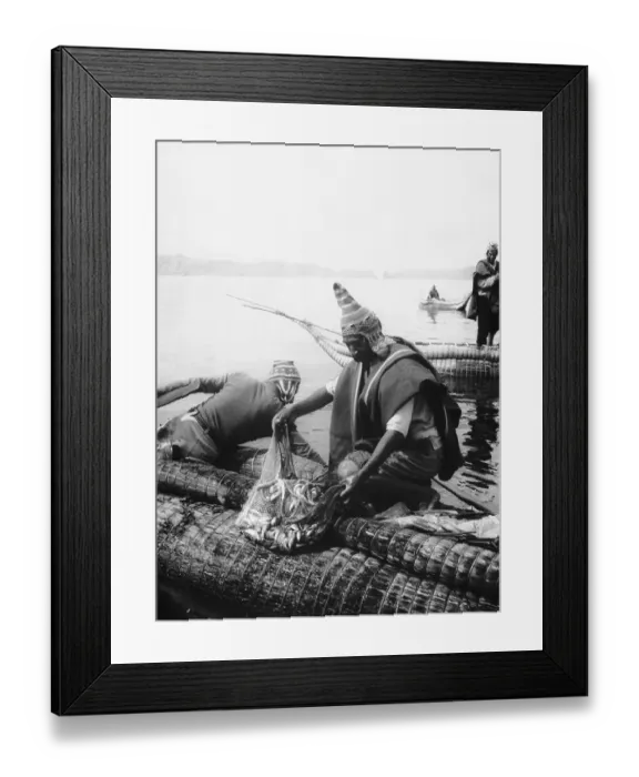 Framed Print : Bolivian Fishermen Catching Sardines