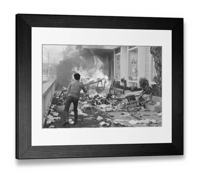 Framed Print : Student At Book Burning In South Vietnam Framed Print : Student At Book Burning In South Vietnam
