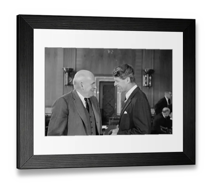 Framed Print : Robert Kennedy Speaking with John McCloy Framed Print : Robert Kennedy Speaking with John McCloy