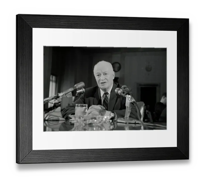 Framed Print : Dr. Brock Chishelm Sitting at Microphones Framed Print : Dr. Brock Chishelm Sitting at Microphones