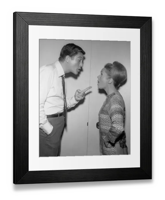 Framed Print : Portrait of Dick Van Dyke and Debbie Reynolds Framed Print : Portrait of Dick Van Dyke and Debbie Reynolds