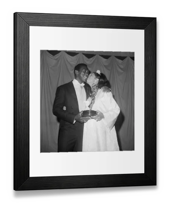 Framed Print : Bill and Camille Cosby with Emmy Award Framed Print : Bill and Camille Cosby with Emmy Award