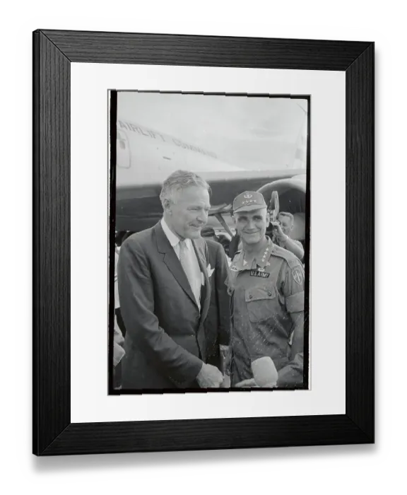 Framed Print : Portrait of Henry C. Lodge and William Westmoreland Framed Print : Portrait of Henry C. Lodge and William Westmoreland