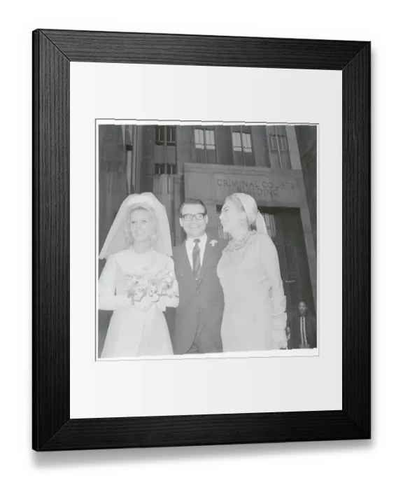 Framed Print : Joan Crawford at Her Daughter Christine's Wedding Ceremony Framed Print : Joan Crawford at Her Daughter Christine's Wedding Ceremony