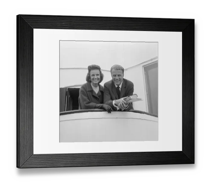 Framed Print : Billy and Ruth Graham on Ship's Deck Framed Print : Billy and Ruth Graham on Ship's Deck