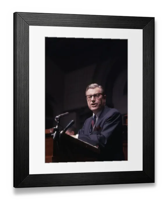 Framed Print : John Lindsay Speaking at a Press Conference Framed Print : John Lindsay Speaking at a Press Conference