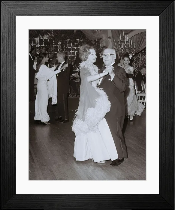 Framed Print : Sol Hurok Dancing With Ballerina Framed Print : Sol Hurok Dancing With Ballerina
