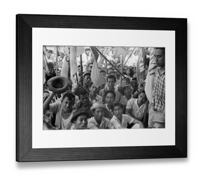 Framed Print : Indonesian Students Rallying in Streets Framed Print : Indonesian Students Rallying in Streets