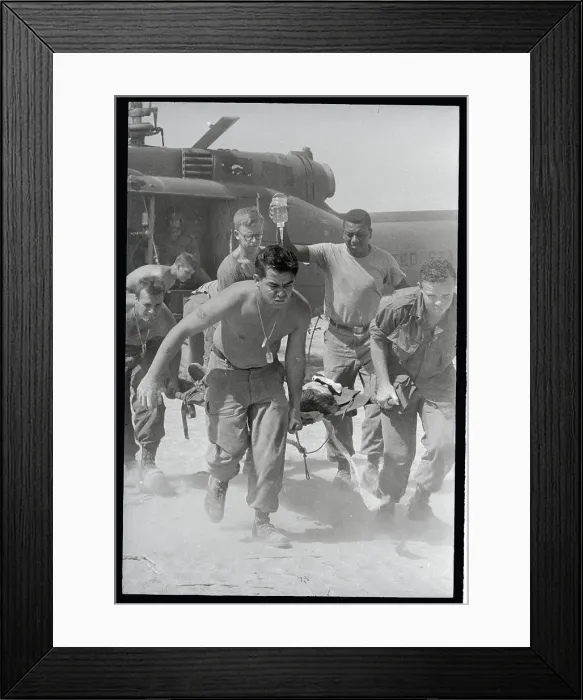 Framed Print : Wounded American Soldier Framed Print : Wounded American Soldier