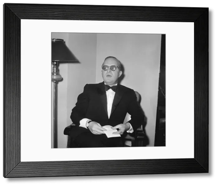 Framed Print : Portrait of Truman Capote Sitting in Chair Framed Print : Portrait of Truman Capote Sitting in Chair
