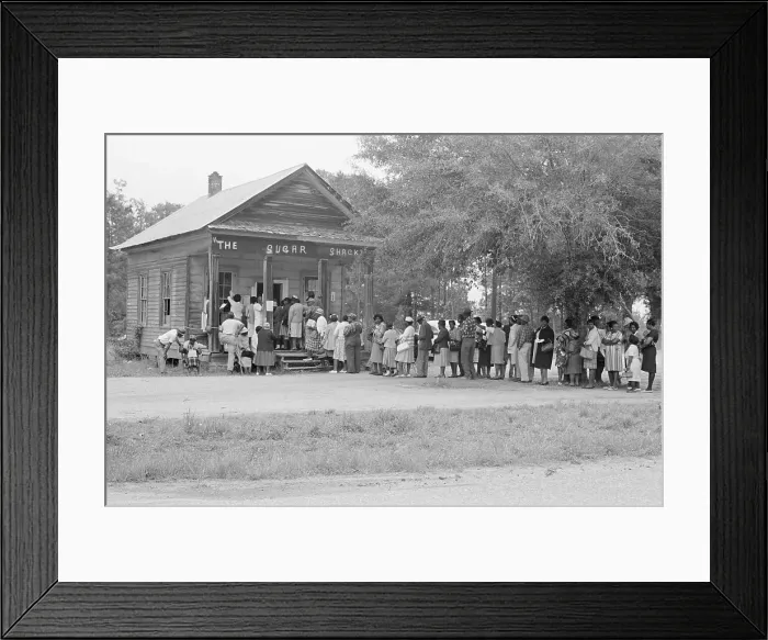 Framed Print : African Americans Voting in Alabama Framed Print : African Americans Voting in Alabama