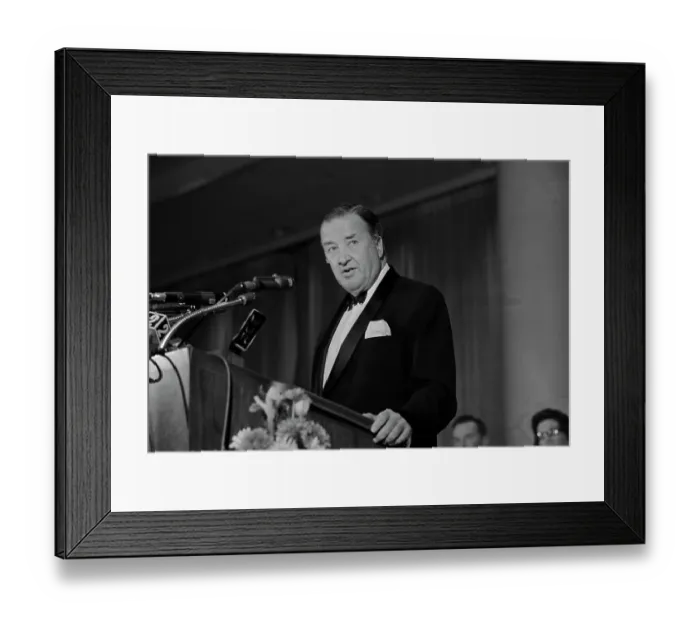 Framed Print : Portrait of Henry Ford II Speaking Framed Print : Portrait of Henry Ford II Speaking
