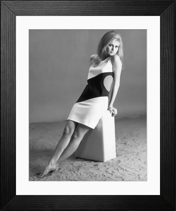 Framed Print : Actress Modelling New Fabric Design Framed Print : Actress Modelling New Fabric Design