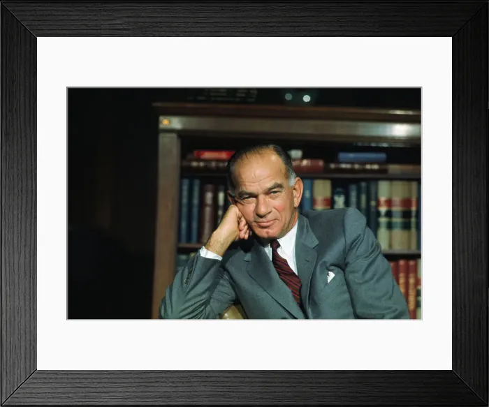 Framed Print : Portrait of J William Fulbright
