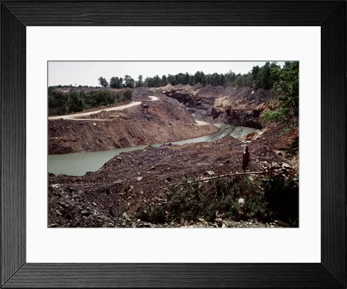 Framed Print : Strip Coal Mine