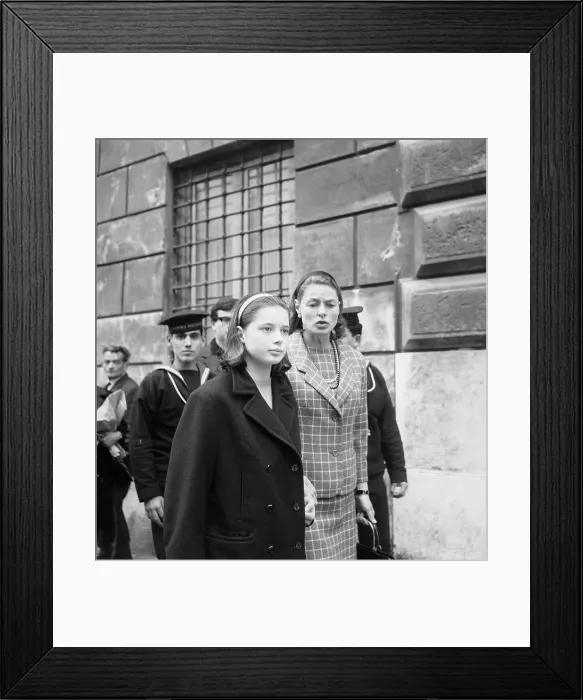 Framed Print : Ingrid Bergman Escorts Daughter Down Street Framed Print : Ingrid Bergman Escorts Daughter Down Street