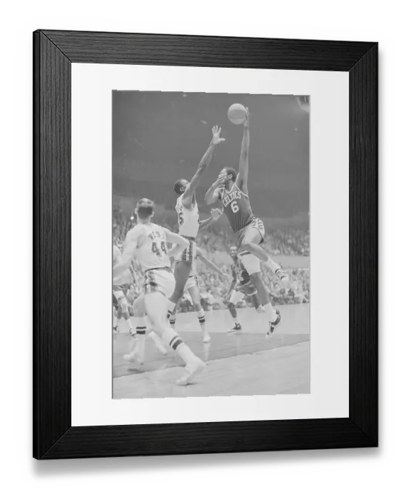 Framed Print : Bill Russell Trying to Shoot Framed Print : Bill Russell Trying to Shoot
