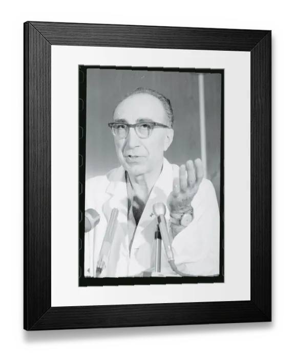 Framed Print : Michael DeBakey Speaking at Microphones Framed Print : Michael DeBakey Speaking at Microphones