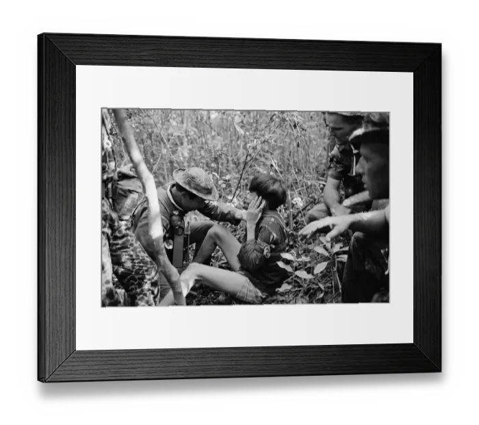 Framed Print : Viet Cong Suspect Being Assaulted Framed Print : Viet Cong Suspect Being Assaulted