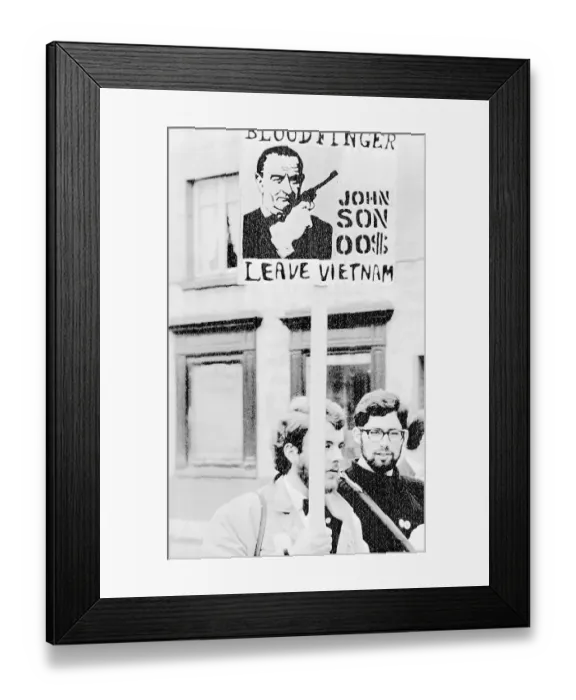 Framed Print : Demonstrator Carrying a Sign Framed Print : Demonstrator Carrying a Sign