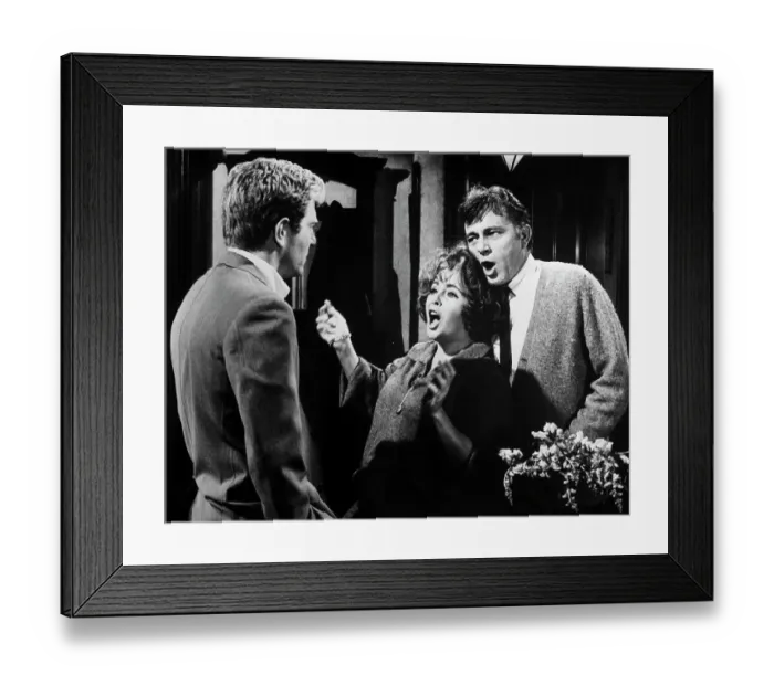Framed Print : Richard Burton, Liz Taylor and George Segal Framed Print : Richard Burton, Liz Taylor and George Segal