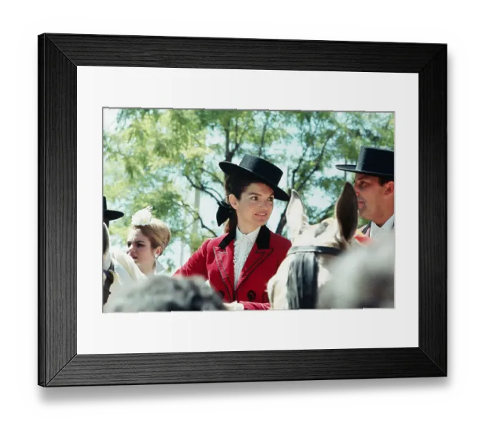 Framed Print : Jacqueline Kennedy Wearing Andalusian Outfit
