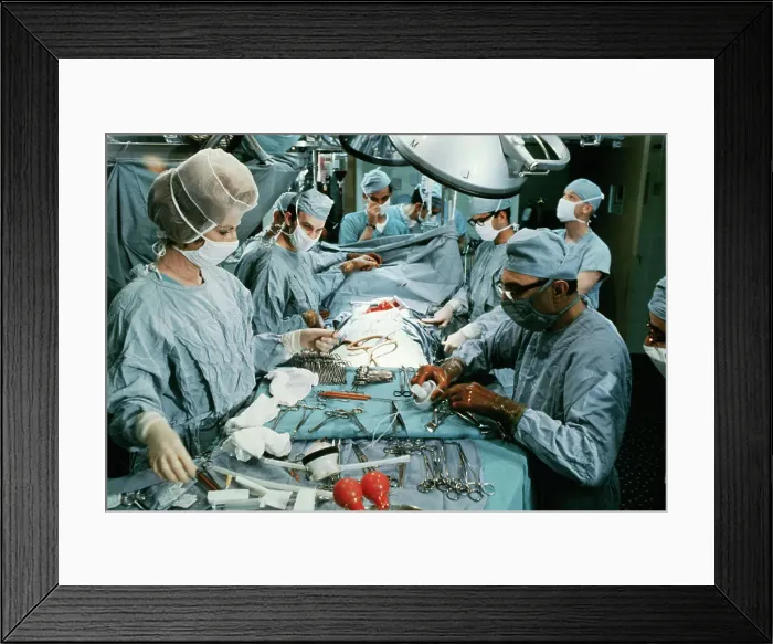 Framed Print : Surgeons Performing Heart Transplant Framed Print : Surgeons Performing Heart Transplant