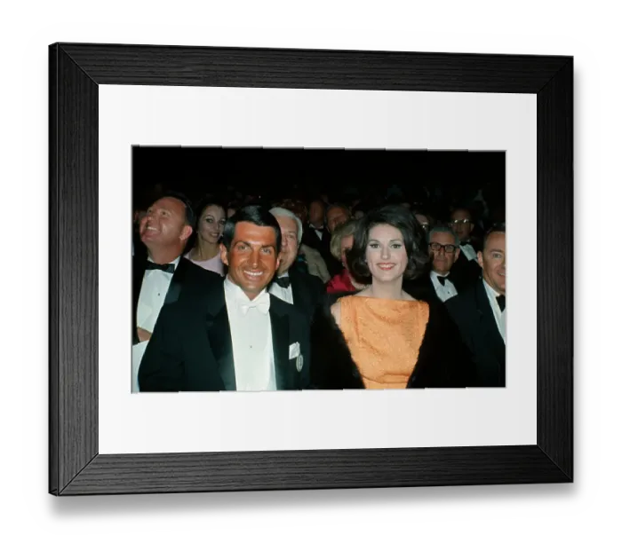 Framed Print : Lynda Byrd Johnson Sitting Next to George Hamilton