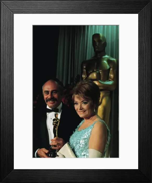 Framed Print : Martin Balsam Holding His Oscar Award Framed Print : Martin Balsam Holding His Oscar Award