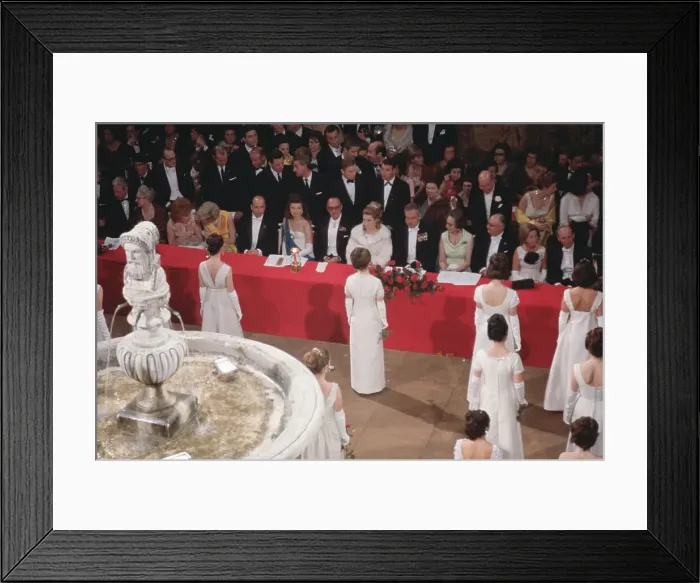 Framed Print : Jacqueline Kennedy and Monaco Royalty at Ball Framed Print : Jacqueline Kennedy and Monaco Royalty at Ball