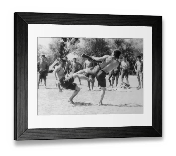 Framed Print : Korean Marines Practicing Framed Print : Korean Marines Practicing
