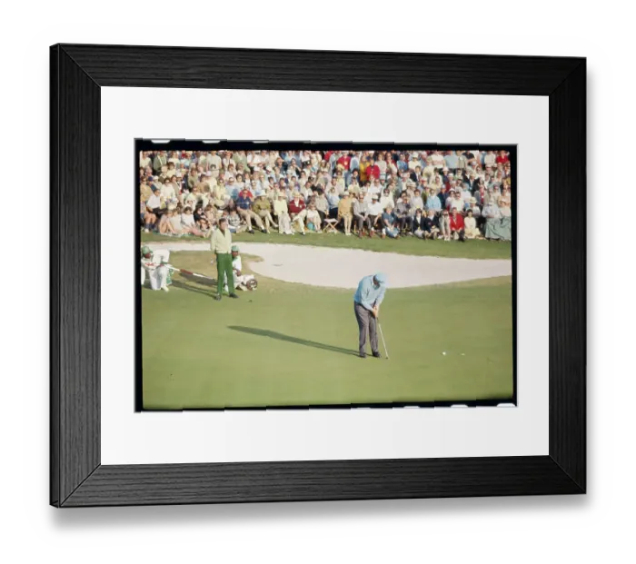 Framed Print : Peter Butler Putting on the 18th Framed Print : Peter Butler Putting on the 18th