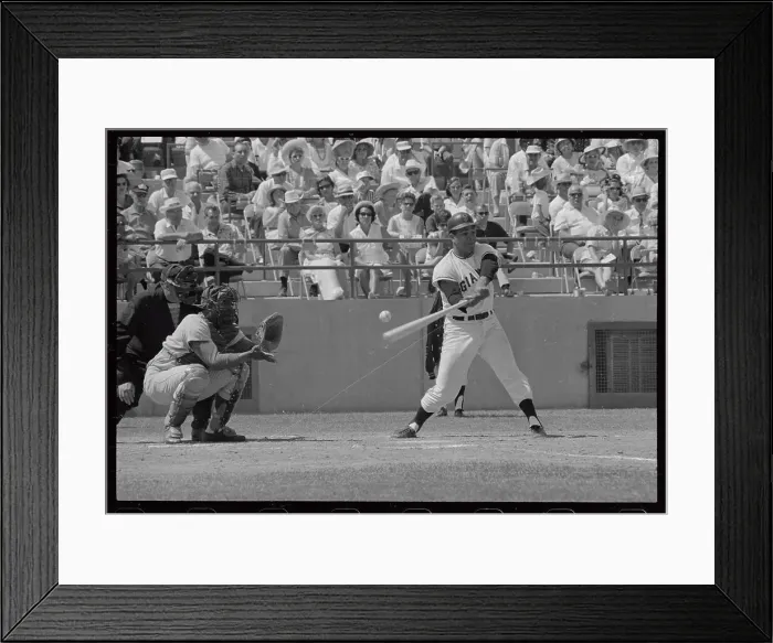 Framed Print : Baseball Hit in Action Framed Print : Baseball Hit in Action