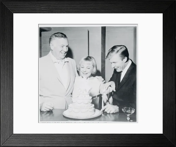 Framed Print : June Allyson and Husband Cutting Cake Framed Print : June Allyson and Husband Cutting Cake