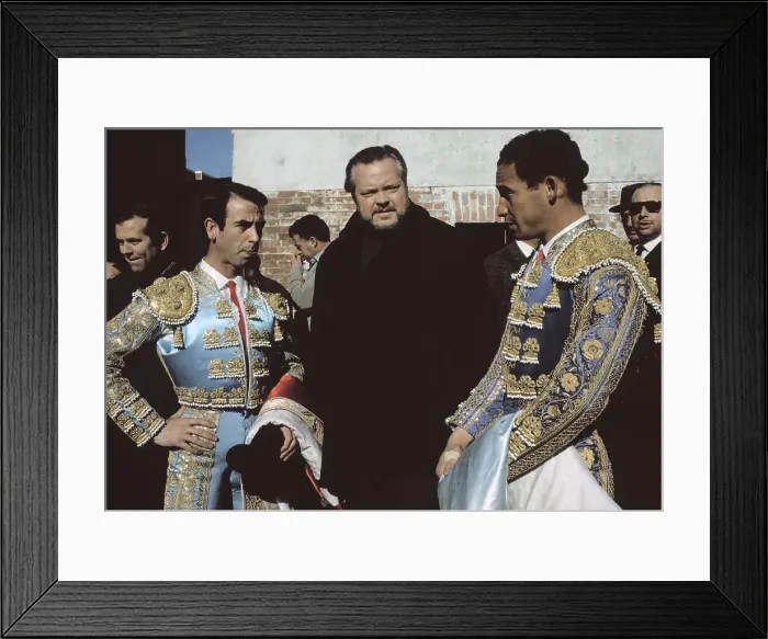 Framed Print : Orson Welles Speaking to Matadors Framed Print : Orson Welles Speaking to Matadors