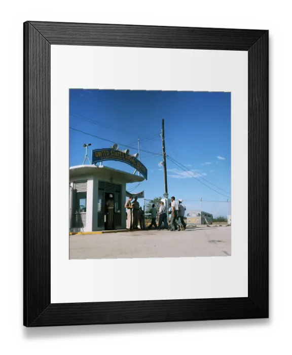 Framed Print : Cuban Workers at US Naval Base