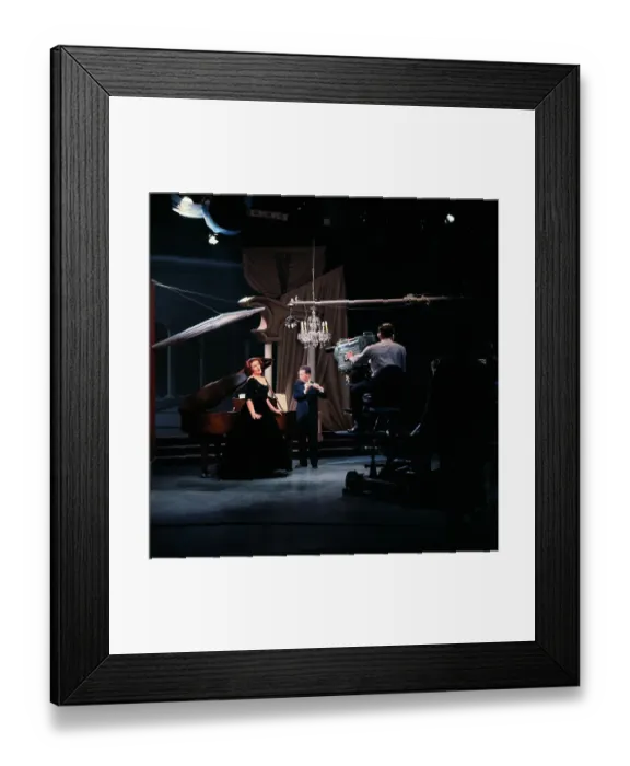 Framed Print : Joan Sutherland Singing on Television Program Framed Print : Joan Sutherland Singing on Television Program