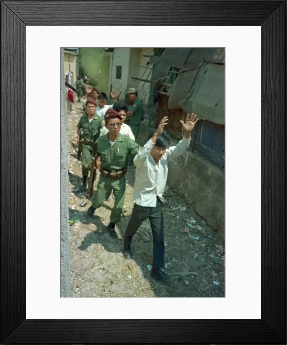 Framed Print : Troops Stopping Demonstration Framed Print : Troops Stopping Demonstration