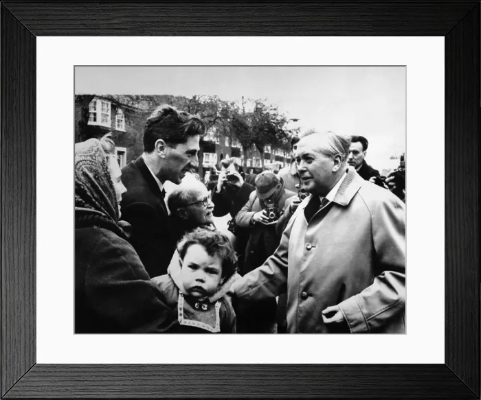 Framed Print : Harold Wilson Talking with Voters Framed Print : Harold Wilson Talking with Voters