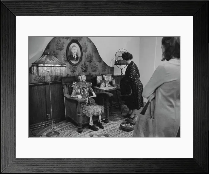 Framed Print : Observers at Edward Kienholz Exhibit Framed Print : Observers at Edward Kienholz Exhibit
