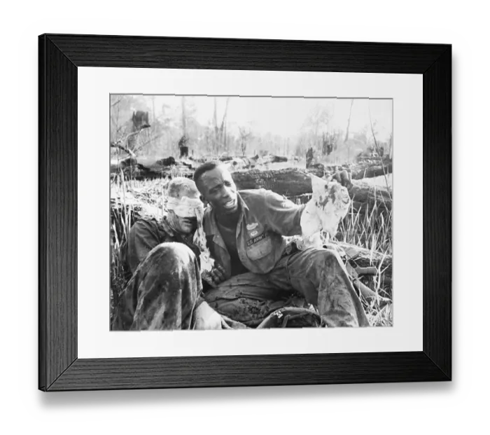 Framed Print : Army Medic With Wounded Comrade Framed Print : Army Medic With Wounded Comrade