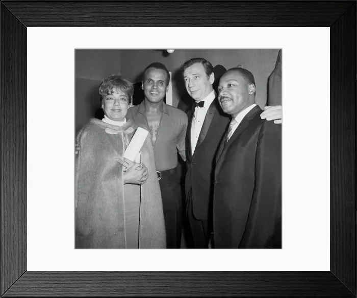 Framed Print : Martin Luther King and Entertainers at Rally Framed Print : Martin Luther King and Entertainers at Rally