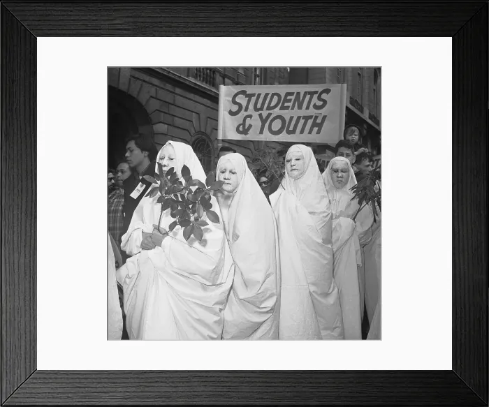 Framed Print : Students Protesting War in Vietnam Framed Print : Students Protesting War in Vietnam